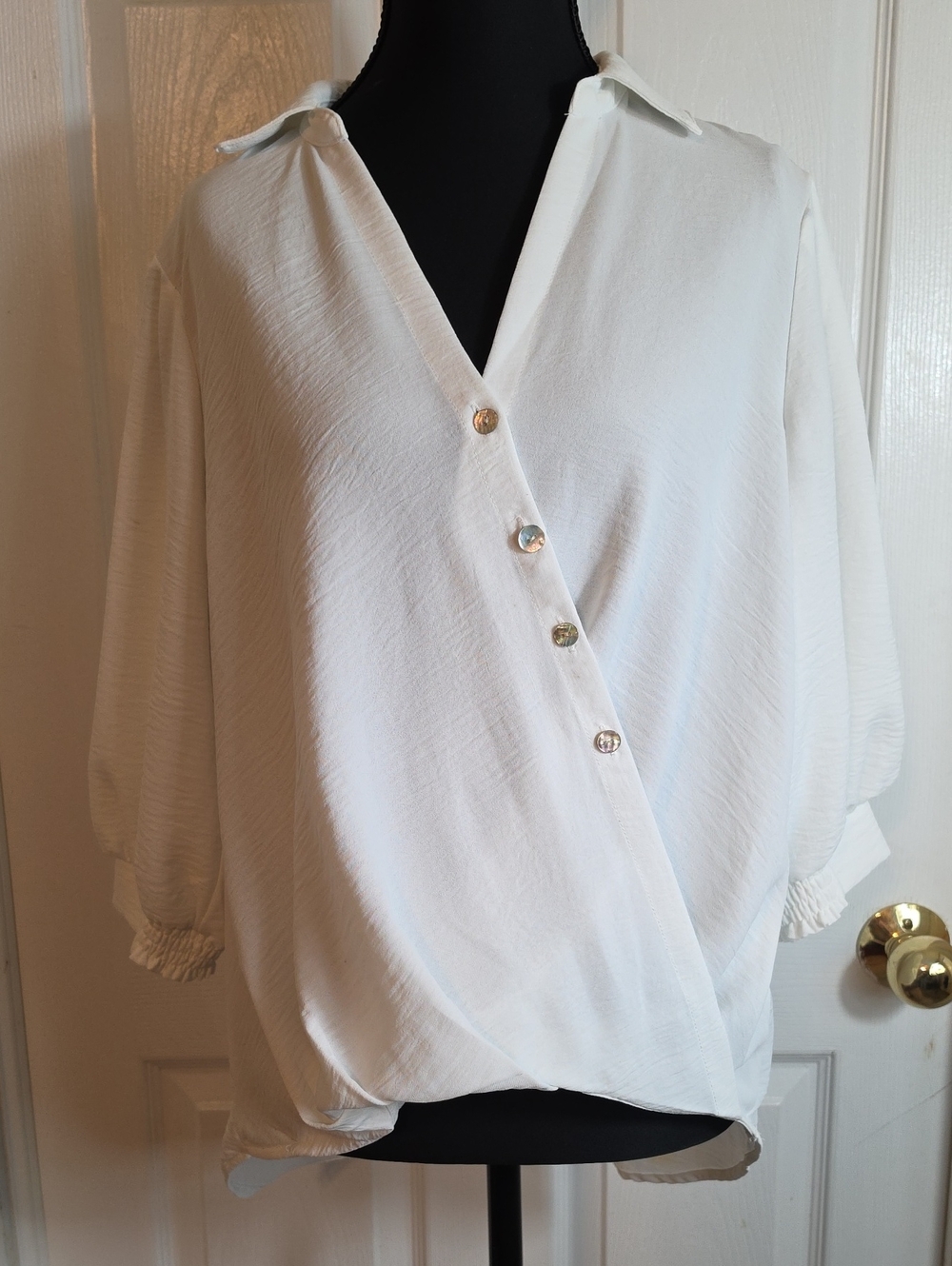 Chenalt Crossover Bodice Blouse